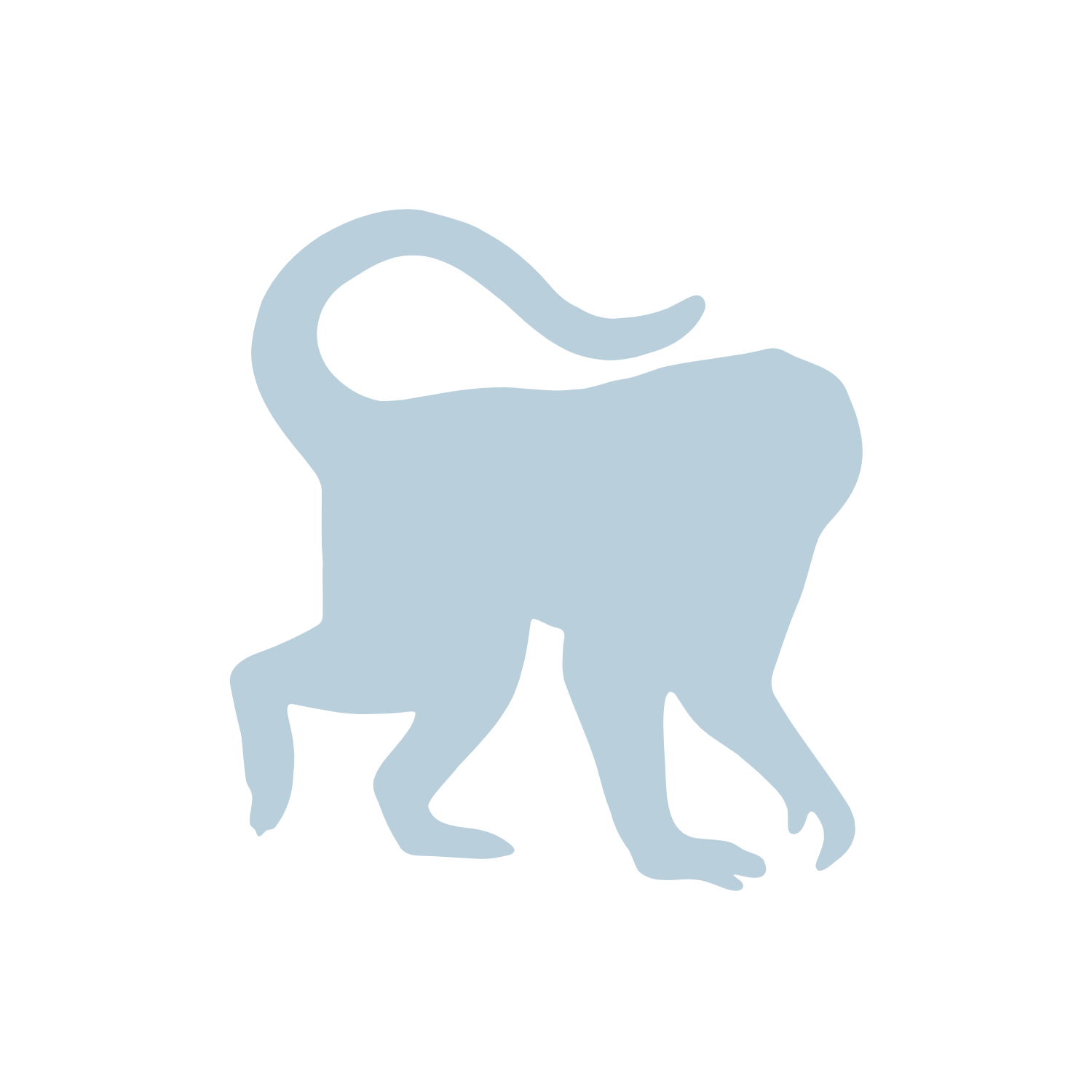 Macaque Silhouette Logo